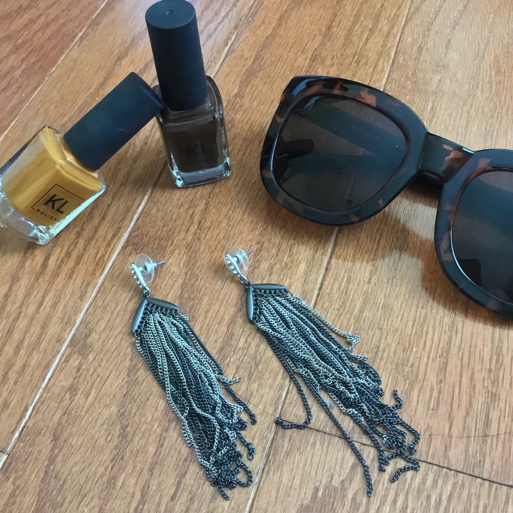 Jennifer Lopez Chain Tassel Earrings